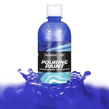 Sargent Art 269550 16oz Acrylic Pouring Metallic Blue Paint
