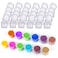 Paint Pots Strips 12 Strips 72 Pots 017Oz Mini Empty Paint Cups with Lids Arts Crafts Plastic Storage Containers for Organizing Painterly Paint Eye Primer