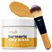Bella Jade Turmeric Vitamin C Clay Face Mask  Brush for Acne Hyperpigmentation Dark Spots and Anti Aging  with Tumeric Kaolin Clay Organic Aloe Vera and Manuka Honey