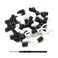 120 PCS Cord Locks Silicone Toggles Adjustable Lanyard Buckle Barrel Connectors Elastic Cord Drawstring Non Slip Stopper Sewing60white60blackCylindrical