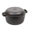 COMMERCIAL CHEF 5Quart Cast Iron Dutch Oven with Skillet Lid