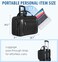 EMPSIGN Rolling Briefcase Laptop Bag173 Computer bag with wheels Water Repellent Travel Roller Underseat Bag with RFID Blocking PocketRolling Work Bags for womenmen Black