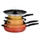 Meyer Accent Series Nonstick and Stainless Steel Pots and PansCookware Essentials Set 6 Piece Spark Edition