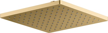 KOHLER 261492MB Honesty Square 10 SingleFunction RAIN HEAD Full Coverage SHOWERHEAD Easytoclean Surface Vibrant Brushed Moderne Brass 25 GPM