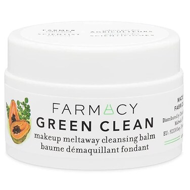 Farmacy Makeup Remover Cleansing Balm  Green Clean Waterproof Makeup Remover  Oil Based Cleanser  Gentle Exfoliating Double Cleanser  Melts From Balm to Milky Lather 12ml