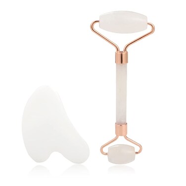 TSEED Jade Roller  Gua Sha Set Facial Beauty Roller Skin Care Massage Tool Quartz Massager for Face Eyes Neck Body Muscle Relaxing and Relieve Fine Lines and Wrinkles2