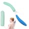 1535 Back Bath Brush with SpongeBack Scrubber Bath Mesh with AntiSlip Curved Long Handle Bath Body Brush for Elderly Aid Bathing and Shower