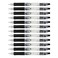 DongA fine point 05mm retractable ink gel pens quick dry ultra soft rubber grip smooth writing  Black 12 Count