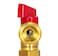 Eastman Brass Outlet Box Red Handle Washing Machine Valve 12 Inch MIP x 34 Inch MHT Quarter Turn Ball Valve Hot Water Applications 60280