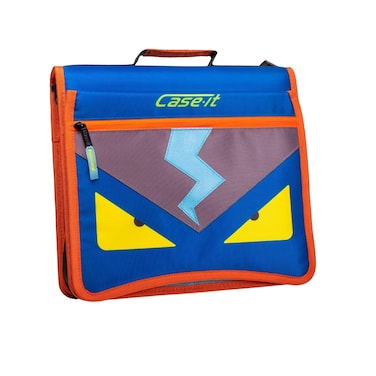 Caseit Monster Eye 2 O Zipper Binder wRemovable 5 Tab Expanding File Nave Blue M276ME Navy Blue