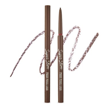 ETUDE Super Slim Proof Pencil Liner 02 Brown 21AD  LongLasting and Waterproof Eyeliner with Fine Elaborate Lines for More Precise Eye Makeup