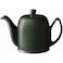 Degrenne  Luxury French Tea Pot  Salam Collection  6 Cups  Black with Emerald Lid