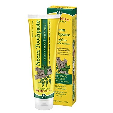 TheraNeem Neem Therape Toothpaste Mint  Supports Healthy Teeth Gums  a Fresh Mouth  No Fluoride  Vegan  423 oz
