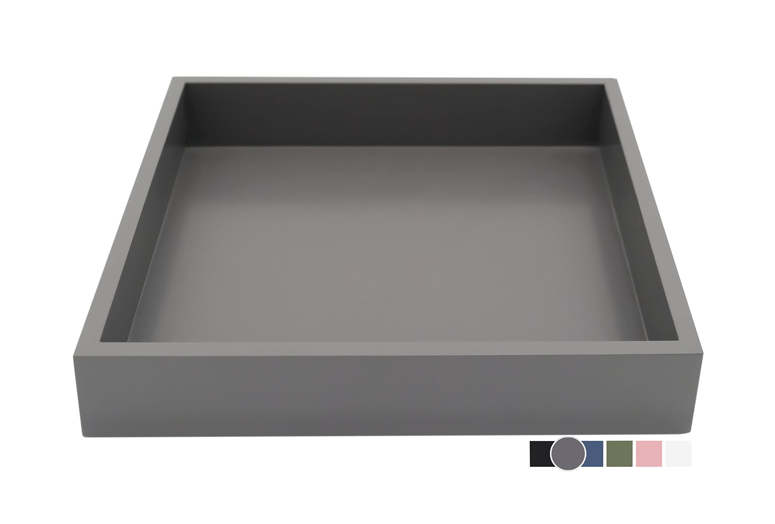 Buy Montecito Home 10x10 Small Square Wood Decorative Tray for Office ...