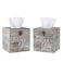 Jorikchuo Bless You Tissue Box Cover Set of 2 Wood Tissue Box Cover Square Farmhouse Toilet Paper Holder Classic White