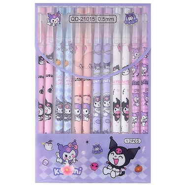 CYOIDAI Anime Pens 12pcs Black Gel Ink Pens Anime School Supplies Back to School Gifts kur0m112pcs