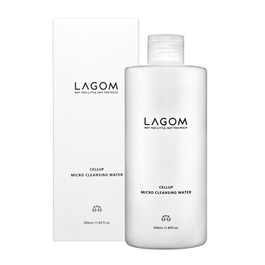 LAGOM Cellup Micro Cleansing Water Natural Micellar Fermented Face Wash with Chamomile Allatoin Moisturizing Herbal Facial Pore Cleanser Combination Oily Sensitive Dry All Skin 350ml 1183oz
