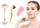 Jade Roller Face Roller and Gua Sha Set Skincare Tools 3 in 1 Facial Tool Set Natural Rose Quartz AntiAging Massager for Face Eye Neck Natural Beauty Skin Care Tools Body Muscle Relaxing