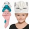 sisiten Kids Hair Towel wrap for Girls with cat EarMicrofiber Hair Towel Quick Drying Hair for Women and Kid GirlsSuper Absorbent Quick Dry Bath Shower Dry Head Turban with Button