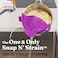 Kitchen Gizmo Snap N Strain Pot Strainer and Pasta Strainer  Strainers and Colanders  Adjustable Silicone Clip On Strainer for Pots Pans and Bowls  Kitchen Colander  Purple
