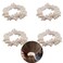 QULSE Pearl Hair Ties White Weave Hair Scrunchies Stretch Hair Rope Accessories for Women and Girlswhite