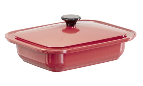 Brava Oven Enameled Cast Iron Chefs Pan and Lid Accessory Set Used as a Dutch Oven Rice Cooker or Slow Cooker for Roasts Stews Braising and More