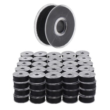 Mandala Crafts 144 Black SA156 Prewound Bobbins for Singer Sewing Machine  SA156 Bobbins for Brother Sewing Machine  15J Prefilled Bobbin Thread for Embroidery