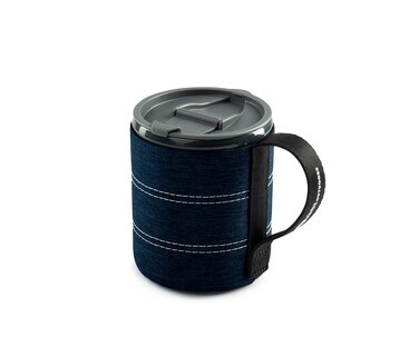 GSI Outdoors Infinity Lightweight Neoprene Backpacker Neoprene Mug for Camping and Backpacking  17 oz  Heathered Blue