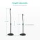 WALI Speaker Stand Adjustable Height Mount Hold Satellite Book Shelf Speaker up to 99 lbs Extend from 30 to 408 inch SS201B 1 Pair Black