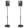WALI Speaker Stand Adjustable Height Mount Hold Satellite Book Shelf Speaker up to 99 lbs Extend from 30 to 408 inch SS201B 1 Pair Black