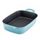 Rachael Ray NITRO Cast Iron Roasting Lasagna PanBaking Dish RoasterRectangular 9 Inch x 13 Inch Agave Blue