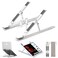 MOGLION Adjustable Laptop Stand Portable Adjustable Laptop Stand for Desk Laptop Riser Holder Foldable Improved Aluminum Alloy Computer Stand for Laptop up to 173 Supports 55lbs Rise Height 6