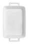 HIC Kitchen Rectangular Lasagna Pan with Handles Fine White Porcelain 13 x 9 x 25Inches