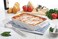 HIC Kitchen Rectangular Lasagna Pan with Handles Fine White Porcelain 13 x 9 x 25Inches