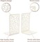 CNK Book Ends Bookends for Book Shelves Metal Book Ends for Home Office Heavy Books Book Shelf Holder Home Decorative Book Stoppers Book Holder Set of 2 White Infinite Leaves Bookends