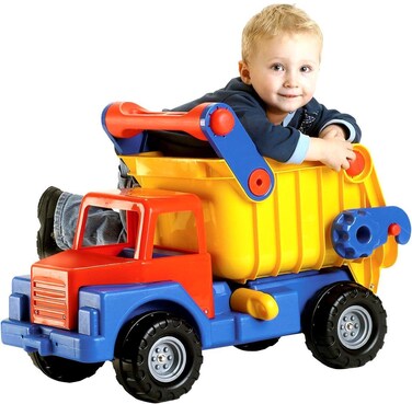 Wader Giant Dump Truck Toy Largest Ride On Toy Dump Truck with Big Grip For Easy Pushing Or Pulling