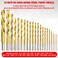 YIYITOOLS Titanium Twist Drill Bit Set 21 Piece Fit for Cutting Hard MetalsSuch as Stainless Steel Aluminum Alloy and Titanium Alloy 21 Pieces