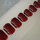 EDA LUXURY BEAUTY Dark Red Burgundy Luxe Design Press On Nails Full Cover Acrylic Nail Kit Glue On Natural False Nails Short Medium Length Square Nail Art Tips Super Fashion Fake Nails Set