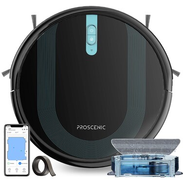 Proscenic 850T Robot Vacuum Cleaner WiFi Connected Robot Vacuum and Mop Works with Alexa  Google Home 3in1 Robotic Vacuum with 3000Pa Strong Suction on Carpets and Hard Floors Boundary Strip