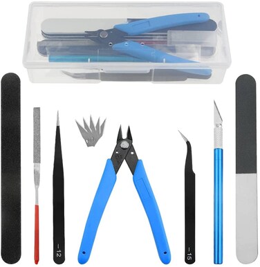 XINMEIWEN 12Pcs Gundam Model Tools Kit Hobby Building Tools Modeler Basic Tools Craft Set for Car Model Building Repairing and Fixing