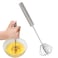 Stainless Steel Hand Push Egg Beater Mixer Home Kitchen Whisk Milk Frother Cooking Utensils Gadgets Blending Beating Stirring Semi Automatic Tool 1PcsLength 12 35Stainless