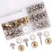 Taigoehua 120PCS Stainless Steel  Iron Snap Button Fastener Kit with 2Pcs Setting Tool 40 Sets Silver
