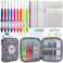 Looen New Set Crochet Hooks Set 62pcs Crochet Kit 9pcs Rubber Handles Hook 20MM6MM and 9pcs Aluminum Hooks Hook 12pcs Lace Hooks Comfort Grip for Arthritic HandsAccessories Included A  Blue