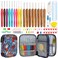 Looen New Set Crochet Hooks Set 62pcs Crochet Kit 9pcs Rubber Handles Hook 20MM6MM and 9pcs Aluminum Hooks Hook 12pcs Lace Hooks Comfort Grip for Arthritic HandsAccessories Included A  Blue