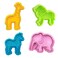 4 Piece Set Animal Cookie Cutters Zoo Animals Cookie Cutters Fondant Cutters Shapes Perfect for Baking Elephant Giraffe Lion Zebra Shapes Cookie Cutter DIY Baking Mold for Kids