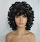KEAT Wigs for Black Women 14 Short Curly Kinky Wig with Bangs Black Big Curly Afro Wigs for African American Cute Natural Synthtic Soft Wigs for Daily Party K001BK