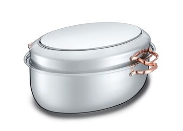 CONCORD Premium 12 Quart Stainless Steel Roasting Pan with Hangable Rack Oval Turkey Roaster with Griddle Lid Multiuse Cookware