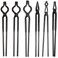 Beginner blacksmith tongs Blacksmith Forge Tong Tools Set Includes 14 Flat Jaw Pick Up Scroll 38 12 58 VBit Tongs 6 Piece