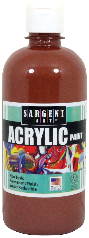 Sargent Art 242488 16Ounce Acrylic Paint Brown