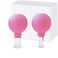 FeelFree Sport 2 Pieces Glass Facial Cupping KitSilicone Vacuum Suction Massage Cups Set Anti Cellulite Lymphatic Therapy Sets for Eyes Face Pink
